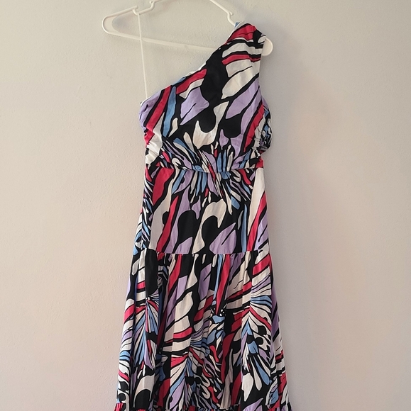 Anthropologie Maeve One Shoulder Maxi Dress - Picture 3 of 8